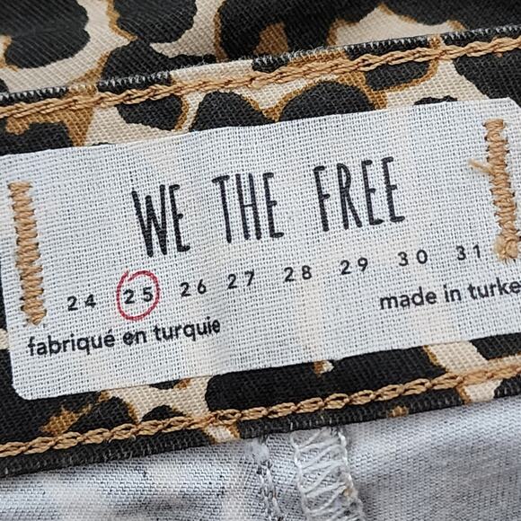 Free People Leopard Cheetah Size 25 Skinny Jeans - Picture 4 of 7